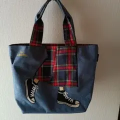mis zapatosのトートバッグ ブルーのデニム地のサムネイル