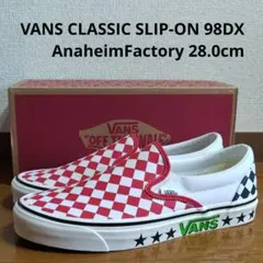 VANS CLASSIC SLIP-ON 98DX DIAMOND 28.0赤のサムネイル