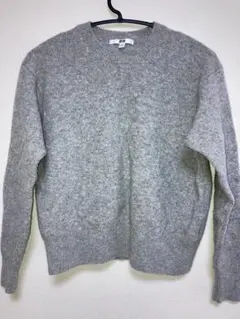 ユニクロ カシミヤブレンドセーター M グレー