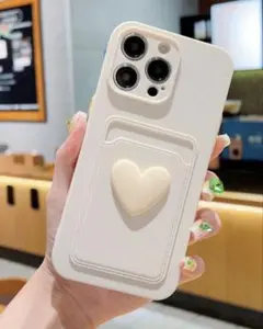 iPhone14 ケース　 iPhoneケース　アイボリー　 カバー　カード収納