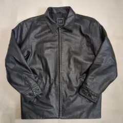 90's old gap 野村訓市着用 レザー カーコート Sサイズ 黒 - メルカリ