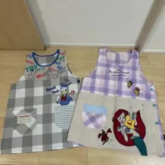 エプロン　ドナルド　アリエル　ディズニーキャラクター　保育士　幼稚園教諭　2着
