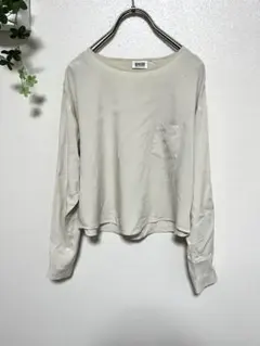 MTWTFSS WEEKDAY H&M ベージュ 長袖トップス ポケット付き