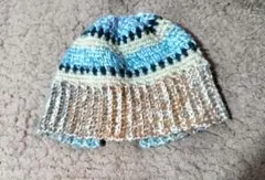 ストライプニット帽