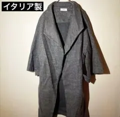 【美品】Perfetto イタリア製 ロングコート グレー　M