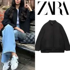 zaraボンバージャケットウール