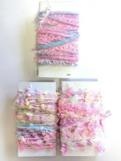 ☆手染めの引き揃え糸きらきらパステル3個セット-r☆送料込み