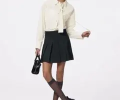 GU プリーツミニスカート　ブラック　Sサイズ