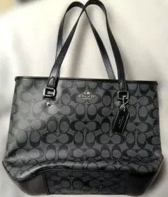 COACH コーチ トートバッグ シグネチャー　ブラック F58294