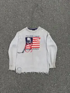Ralph Lauren Polo Jeans 星条旗　リメイクニットセーター