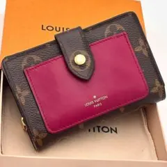ルイヴィトン ポルトフォイユ ジュリエット モノグラム フューシャ　二つ折り財布