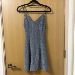 [値下げ]グレー系 グリッター ノースリーブドレス ※2末に処分or出品取消予定