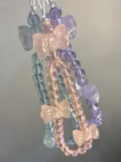 カラフルビーズストラップ　お好きなカラー（一つ）