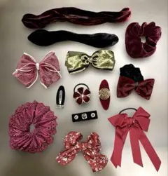 ヘアーアクセサリー13個まとめ売り　バレッタ　ヘアクリップ　スナップピン他