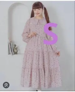 青木美沙子さん ハナセーラーカラーワンピース L ピンク 新品 しまみさ