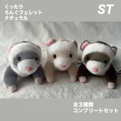 くったりろんぐフェレット STぬいぐるみ 全3種コンプリートセット