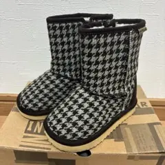 キッズブーツ ハウンドトゥースパターン