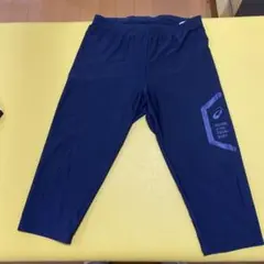 ASICS 陸上用パンツ 2XL ネイビー　3/4