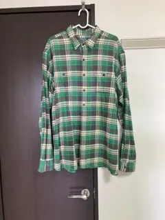 90s ラルフローレン　マチ付き　山ポケ　猫目ボタン　ネルシャツ