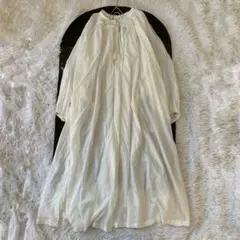 LARUTA ラルータ　コットンボイルギャザーワンピース