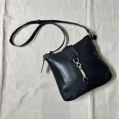 【あんしん鑑定】COACH ハンプトンズ ショルダーバッグ レザー ブラック