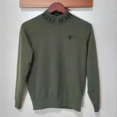 BEAMS GOLF 防風　防寒　長袖ニット　M オリーブ