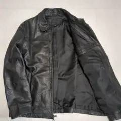 90s banana republic 黒タグ レザー ダブルジップ ジャケット - メルカリ