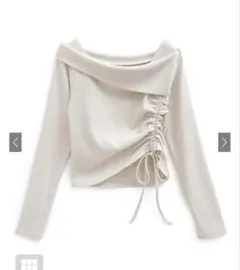 GRL グレイル オフショルドロストテレコトップス[tu1412]