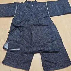 シスキー　SHISKY 甚平 サイズ140 ストライプ柄　黒　美品