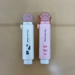 消しゴム 女の子　ネコ　ねこ　小学生 スティック　2個セット　猫 可愛い 文房具