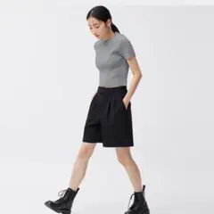 GU ラメクロップドセーター(半袖) Sサイズ