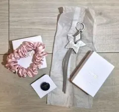 ☆新品未使用☆ディオール☆ノベルティセット☆Dior☆サテン☆シュシュ☆チャーム