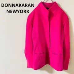 DONNAKARANNEWYORK ダナキャラン　ウールコート　アンゴラ　ピンクのサムネイル