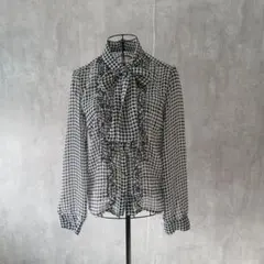 平成ファッション必見！千鳥ブラウス