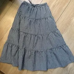 【⚠️お値下げ中、早い者勝ち⚠️】GU ティアードマキシスカート Sサイズ
