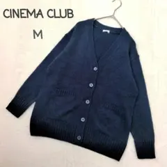 シネマクラブ カーディガン ネイビー M 美品✨️ ウール ニットカーディガン