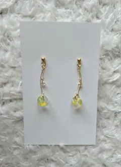 春色ミックスカラーのハンドメイドピアス (金具変更可能)