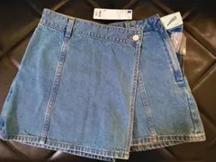 GU デニムラップスコート　デニム　ショートパンツ　タグ付き