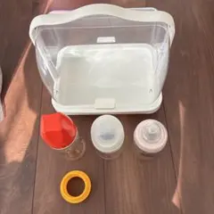 【まとめ売り】ガラス製哺乳瓶3本セットと収納ケース