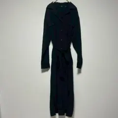 美品　ユニクロ　UVカットシャツワンピース　L ブラック