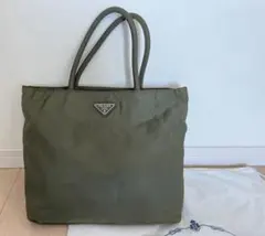 PRADA オリーブグリーン トートバッグ