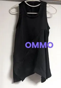 OMMO SATIN DRAPE TANK TOP BLACKのサムネイル