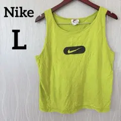 Nike 【L】ナイキ ライムグリーン タンクトップ ロゴ スポーツ