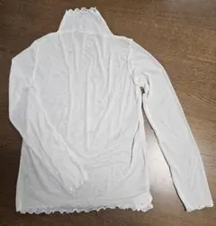 【新品・未使用】シアーシャツ　アイボリー　ホワイト　長袖　トップス　M