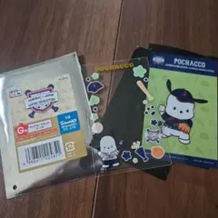 侍ジャパン×サンリオくじ　G賞クリアカードセット　ポチャッコ