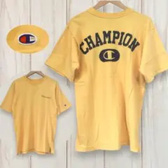 【チャンピオン 半袖ロゴTシャツ】90s 袖Cロゴ 背面プリント ビッグロゴ M