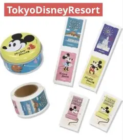 TokyoDisneyResort シール 10絵柄 90枚 シールが入る缶付き