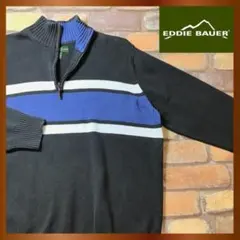 ME8-619★ビッグサイズ★状態良好★エディーバウアー★ハーフジップセーター