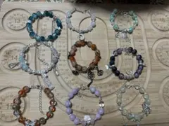 ガラスビーズブレスレットまとめ売り ハンドメイド 可愛い アクセサリー