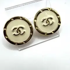 【極美品】シャネル ピアス 耳飾り サークル ゴールド金具 ココマーク 大振り
